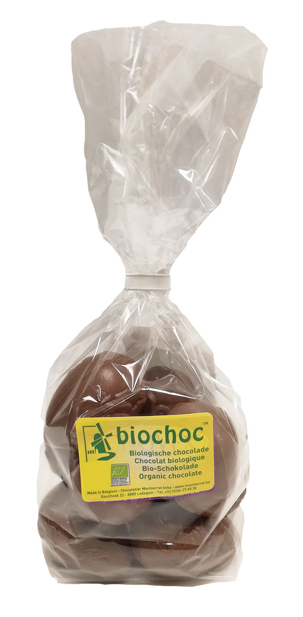 Biochoc Figure creux Paques en sachet lait bio 150g
